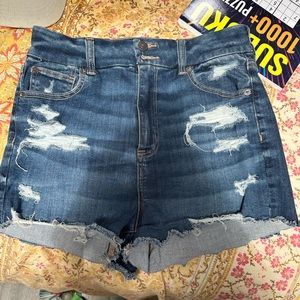 NWOT American Eagle Curvy Hi-Rise Shortie Jean Shorts